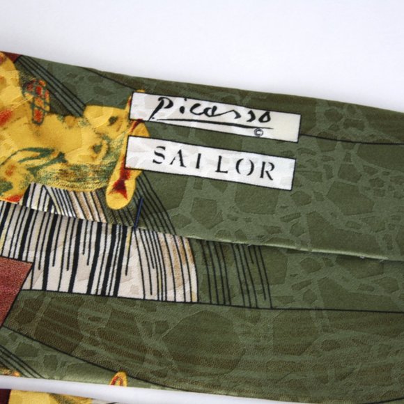 Vintage Picasso Sailor Necktie Cravat Unique Giftware Unisex - Picture 5 of 6